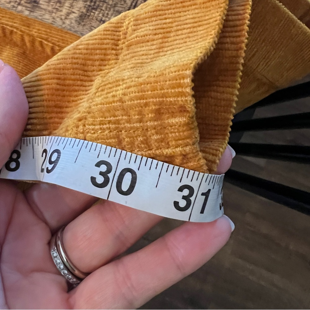 Anthropologie Pilcro High-Rise Bootcut Corduroy Pants golden amber size 29 - Picture 10 of 10